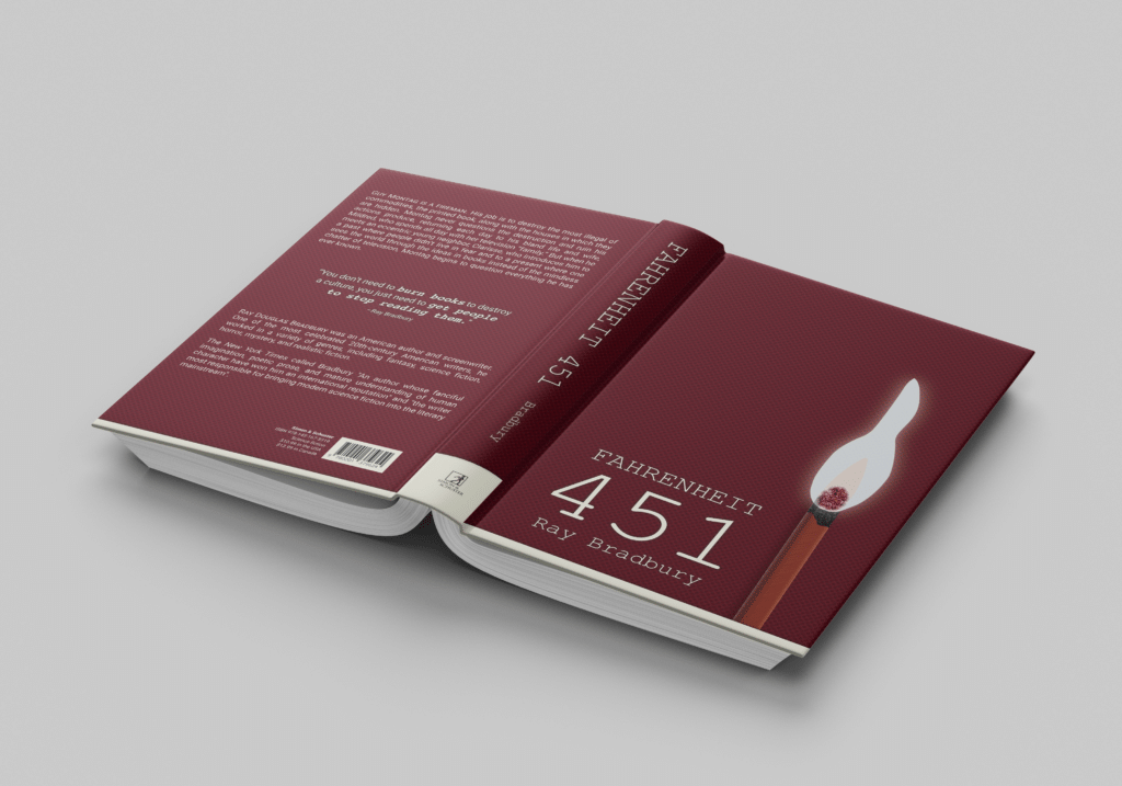 Farhrenheit 451 back view mockup